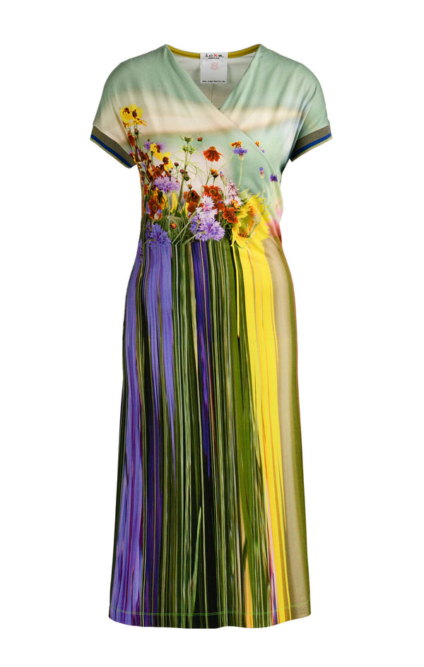 IN GOOD Shape dress Floral stripes